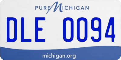 MI license plate DLE0094