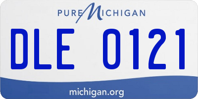 MI license plate DLE0121