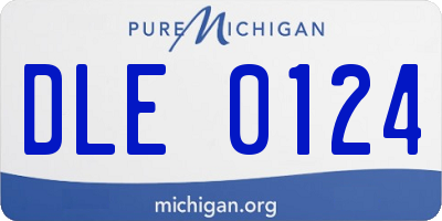 MI license plate DLE0124