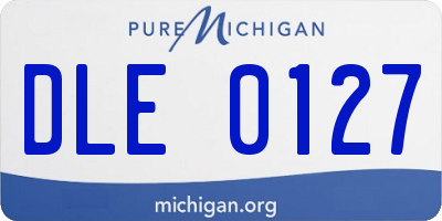 MI license plate DLE0127