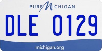 MI license plate DLE0129