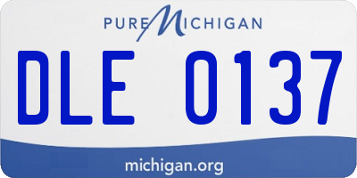 MI license plate DLE0137