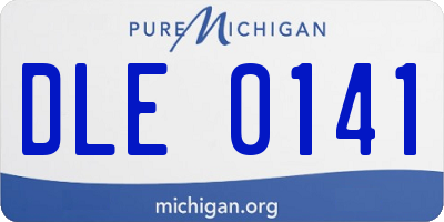 MI license plate DLE0141