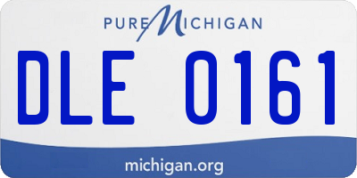 MI license plate DLE0161