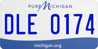 MI license plate DLE0174