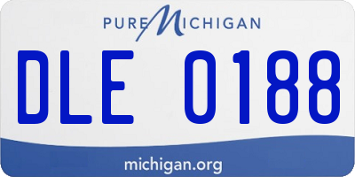 MI license plate DLE0188