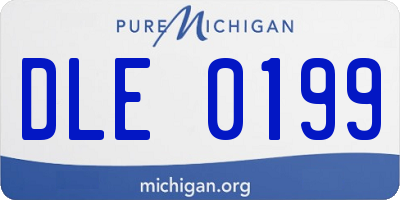 MI license plate DLE0199
