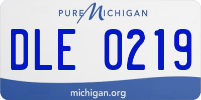 MI license plate DLE0219