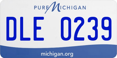 MI license plate DLE0239