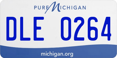 MI license plate DLE0264