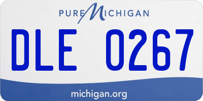 MI license plate DLE0267
