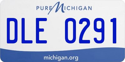 MI license plate DLE0291