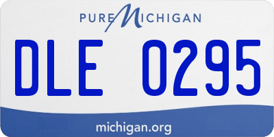 MI license plate DLE0295