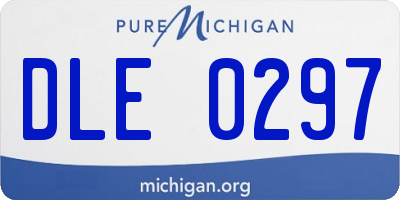 MI license plate DLE0297