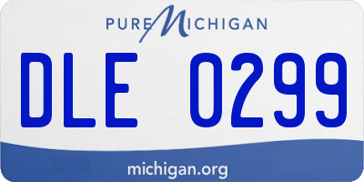 MI license plate DLE0299