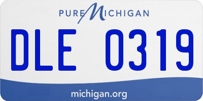 MI license plate DLE0319