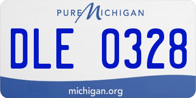 MI license plate DLE0328