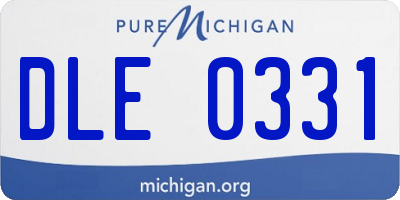 MI license plate DLE0331