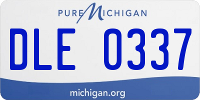 MI license plate DLE0337