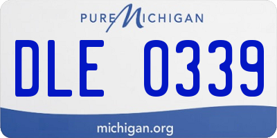 MI license plate DLE0339