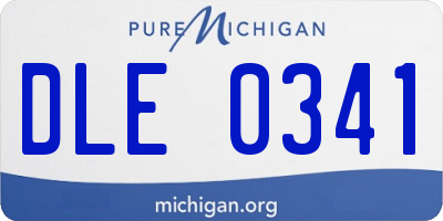 MI license plate DLE0341