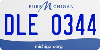 MI license plate DLE0344