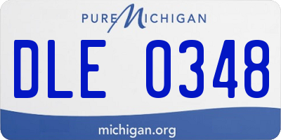MI license plate DLE0348