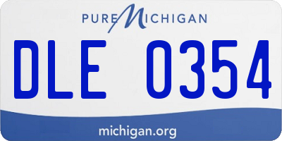 MI license plate DLE0354
