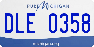 MI license plate DLE0358