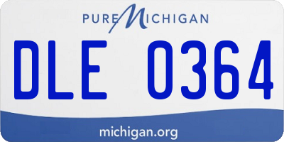 MI license plate DLE0364