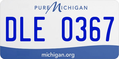 MI license plate DLE0367