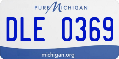 MI license plate DLE0369