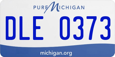 MI license plate DLE0373