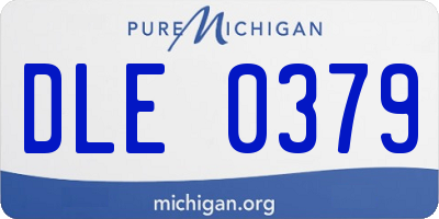 MI license plate DLE0379