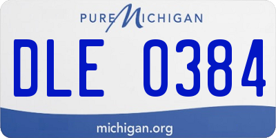 MI license plate DLE0384