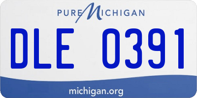 MI license plate DLE0391
