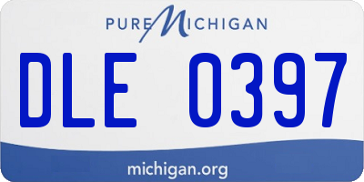 MI license plate DLE0397