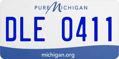 MI license plate DLE0411
