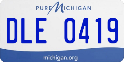 MI license plate DLE0419