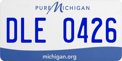 MI license plate DLE0426