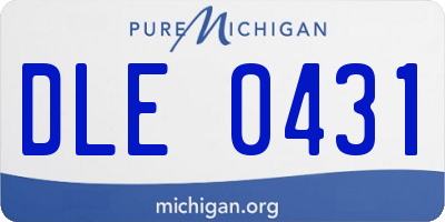 MI license plate DLE0431