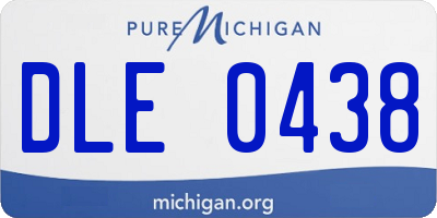 MI license plate DLE0438