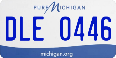 MI license plate DLE0446