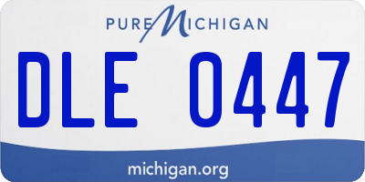 MI license plate DLE0447