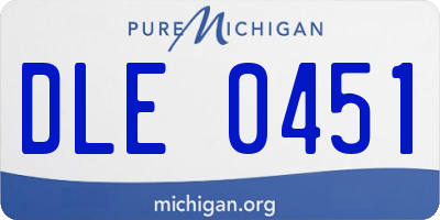 MI license plate DLE0451