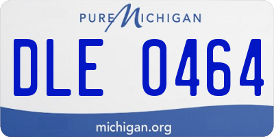 MI license plate DLE0464