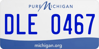 MI license plate DLE0467