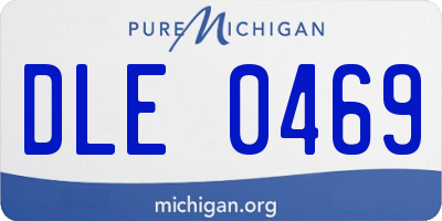 MI license plate DLE0469