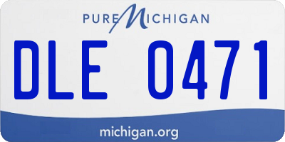 MI license plate DLE0471