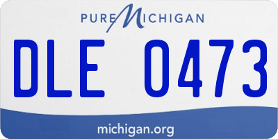 MI license plate DLE0473